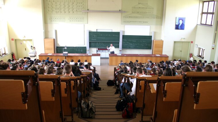 Students sitting in a lecture hall